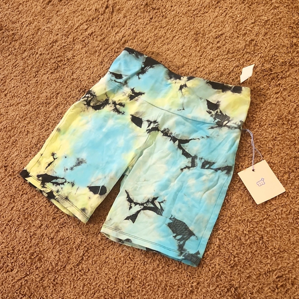 Tie dye biker shorts